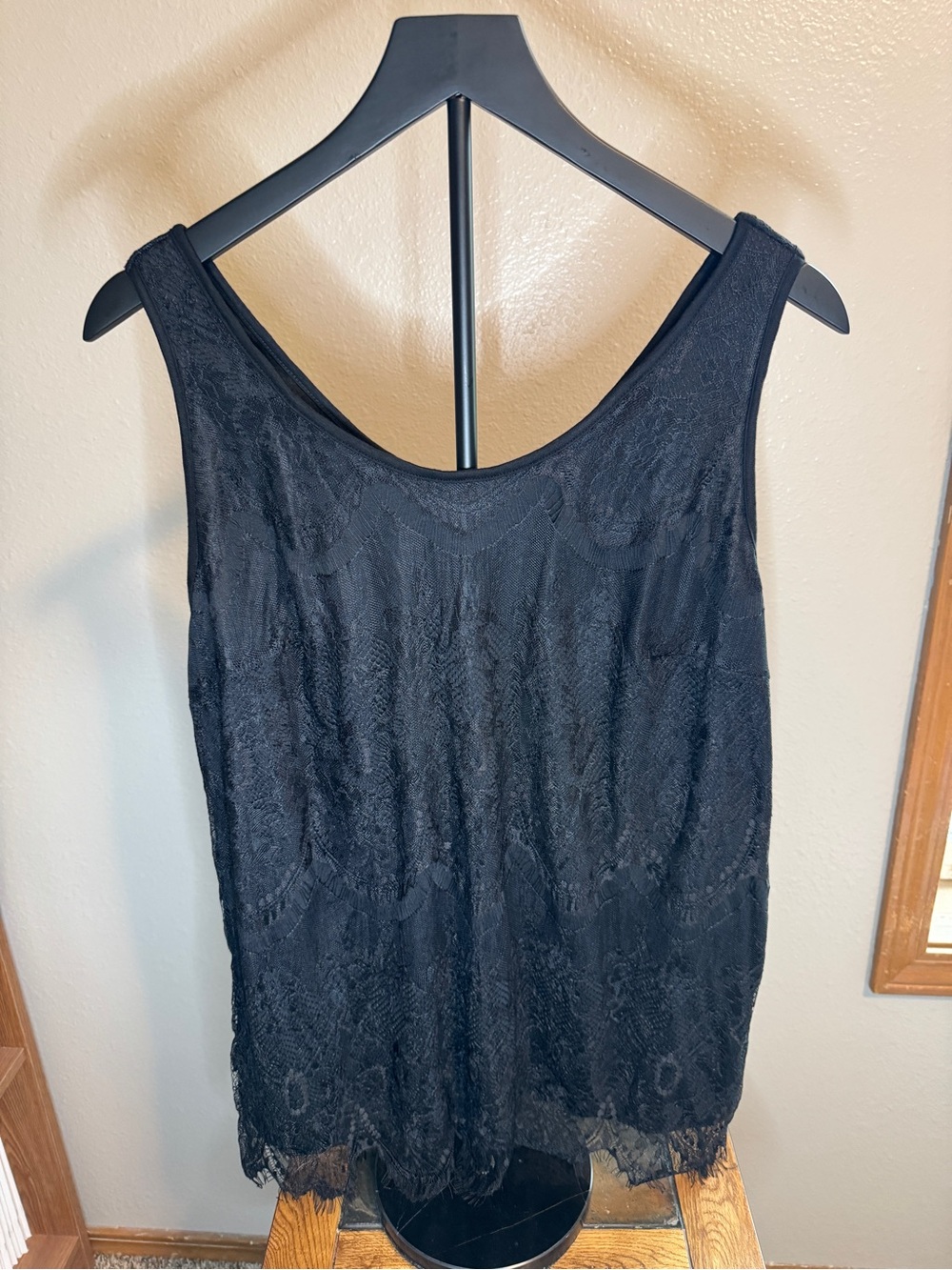 Maurices Black Lace Camisole Tank Top